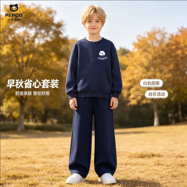 13751933.男童秋装套装2026新款春秋潮酷运动两件套男大童卫衣儿童裤子