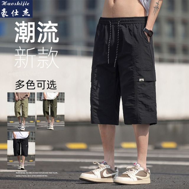 13683490.《休闲潮流》夏季新款短裤男士运动六分休闲外穿宽松短裤
