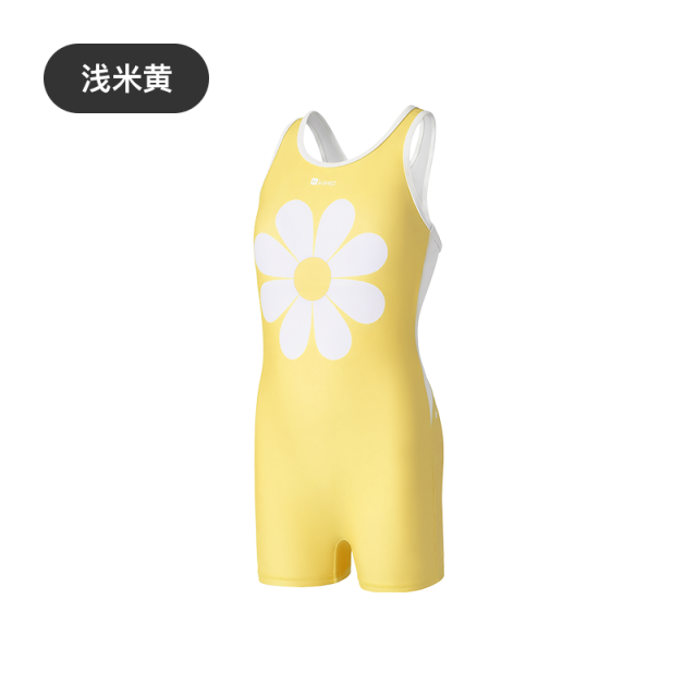 13629934.【新品】Keep儿童泳衣女童无袖连体平角训练泳衣