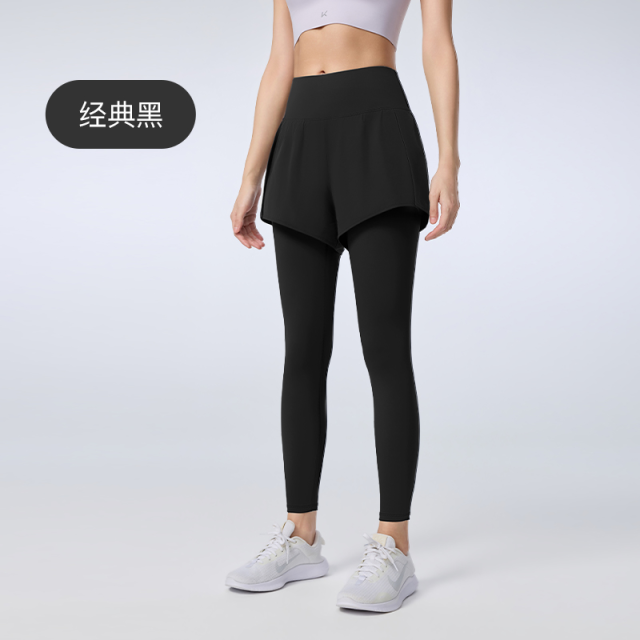 13667562.Keep假两件运动长裤凉感速干健身裤女士专业跑步网球