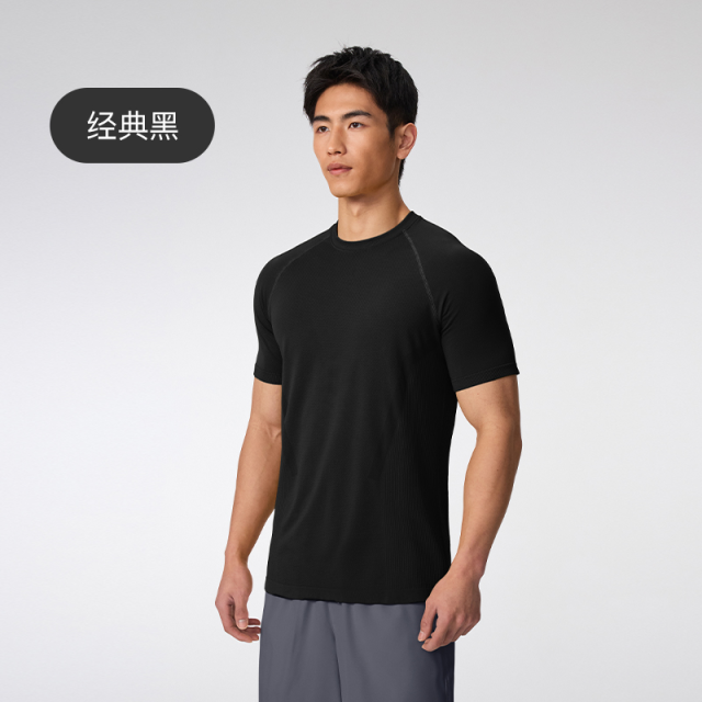 13738644.Keep运动短袖男健身速干透气一体织运动跑步短袖T恤