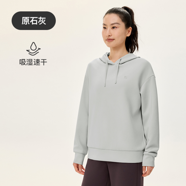 13791592.Keep速干卫衣秋冬男女同款连帽套头宽松百搭上衣外套5571
