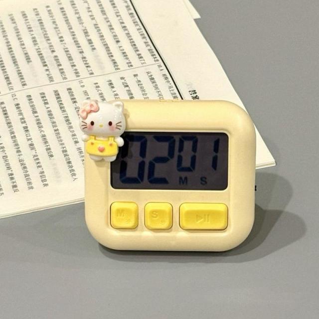 13584274.猫咪方糖计时器厨房提醒器电子时间管理静音桌面迷你计时器