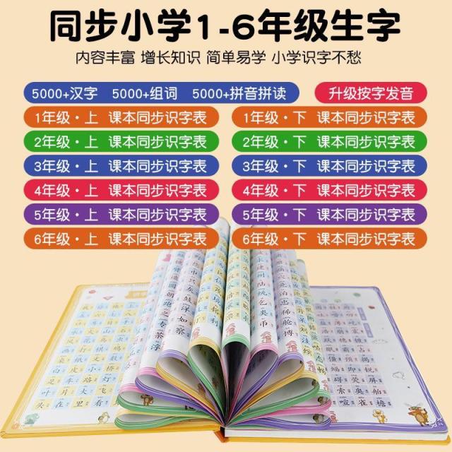 13542476.电子会说话的5000字识字大王早教书手指点读发声书儿童玩具电子