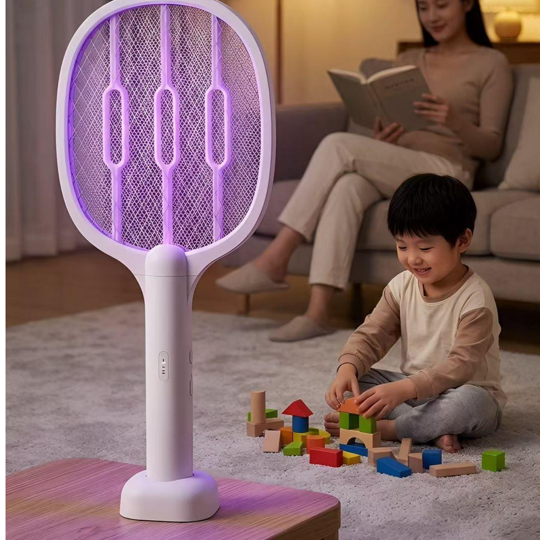 13542028.电蚊拍二合一拍打蚊子灭蚊拍诱蚊电苍蝇电蚊便捷灭蚊