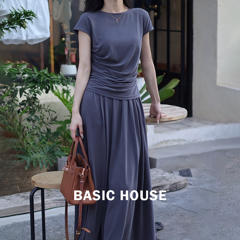 13834194.Ba*ic Ho*se/百*好法式时尚套装小众长裙轻奢套装收腰裙子修身
