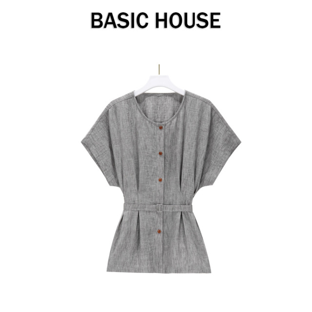 13834165.Basic House/百家好夏季新款法式衬衫女小众设计感宽松百搭