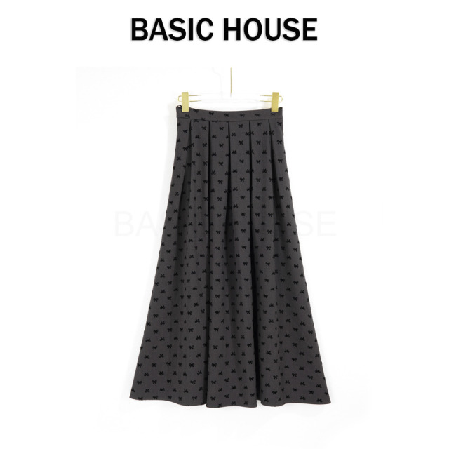 13834168.Basic House/百家好高腰夏季大摆半身裙时尚百搭宽松潮流