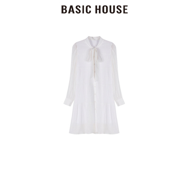 13834098.Basic House/百家好CSM新款春装连衣裙法式长裙小众女生高级感