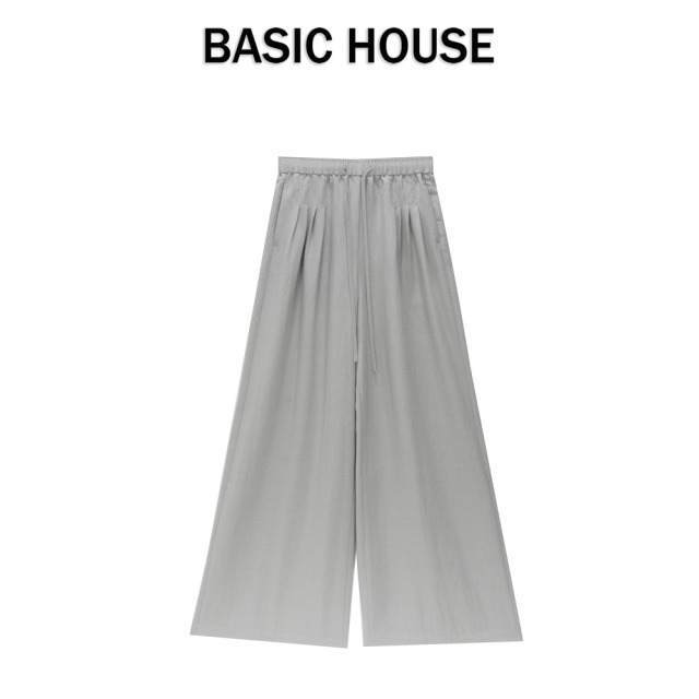 13834096.Basic House/百家好早秋上新宽松禅意吸汗休闲阔腿长裤