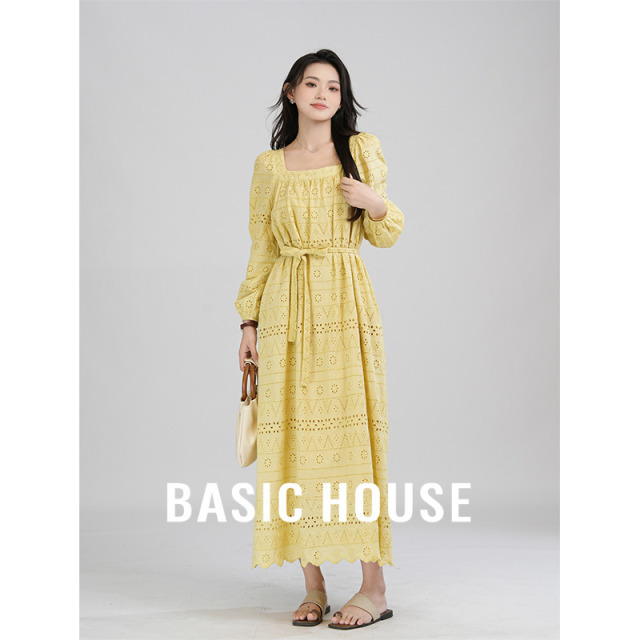 13834033.Basic House/百家好百家好休闲百搭法式气质加宽加大女装