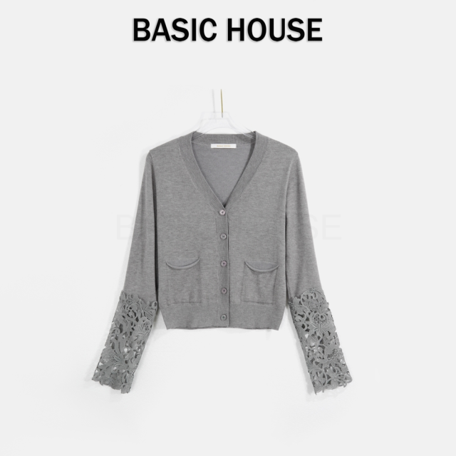 13834074.Basic House/百家好年新款百搭时尚宽松长袖针织衫