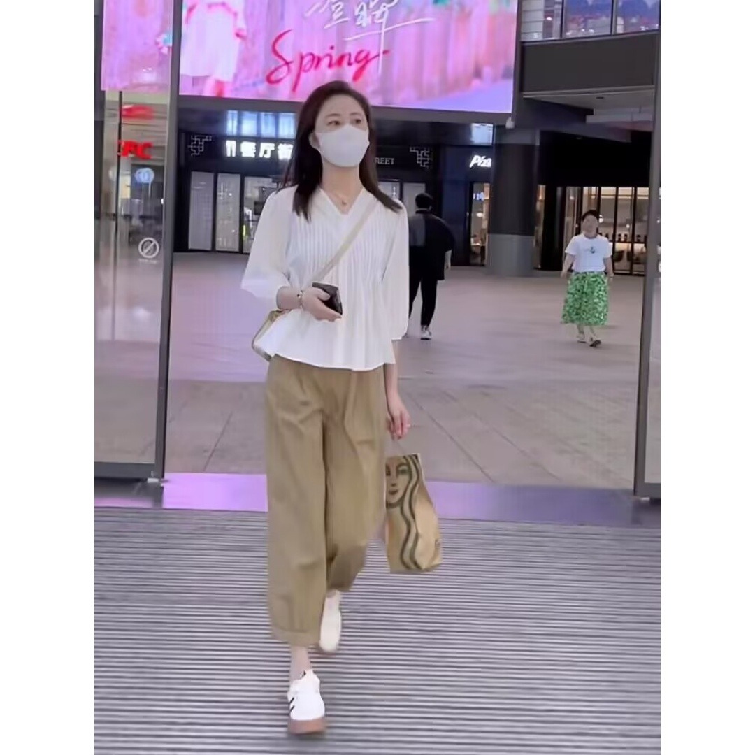 13762598.诗茉琳轻奢高级感减龄衬衫宽松显瘦九分裤两件套