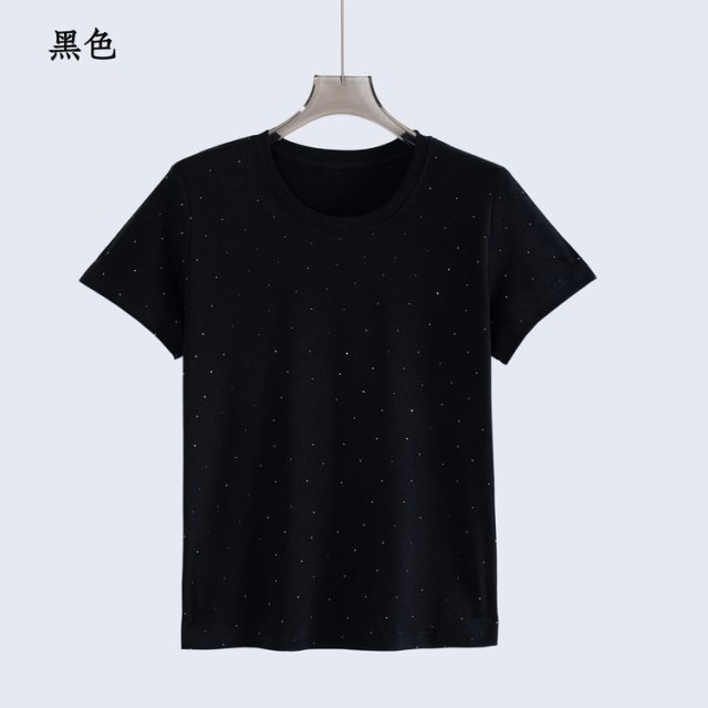 13725403.【薇尔汀妠】满天星烫钻圆领短袖SQZZ-TZ2609