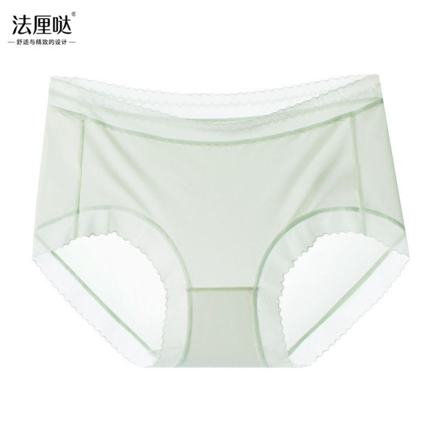 13493774.法厘哒新款女冰丝内裤蚕丝抑菌底档一片式丝滑裸感轻薄透气三角内裤女士