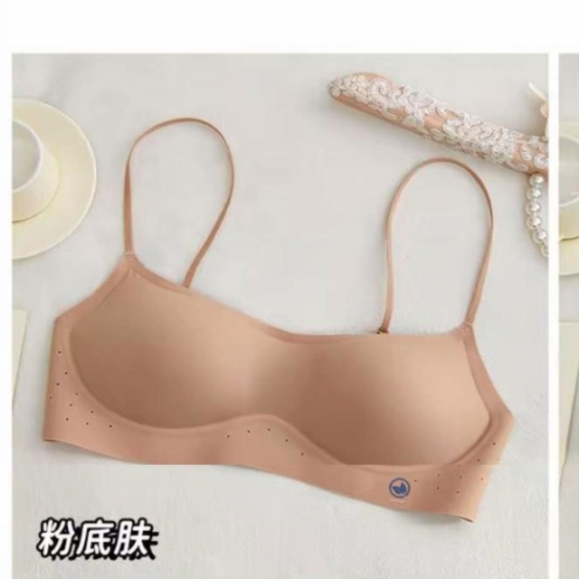 13734411.法厘哒低领细肩带无痕内衣女小胸聚拢固定胸垫薄款无钢圈文胸