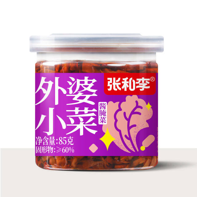 13420727.张和李下饭菜外婆小菜木瓜脆丝蒜蓉辣椒85g便捷小瓶装