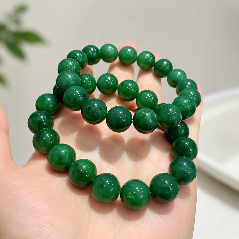 13659349.俄罗斯碧玉手串【12mm】多样性发一