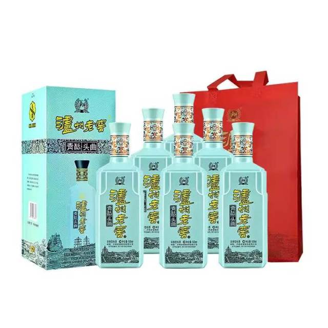 13831254.泸州老窖青酝头曲 浓香型白酒 纯粮酿造 52度 500mL *6瓶 配3个礼袋