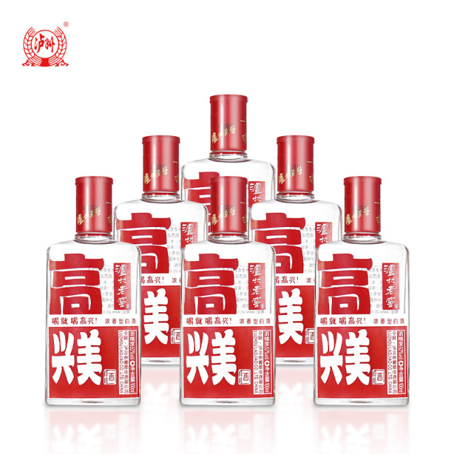 13831184.泸州老窖高兴美小酒 52度浓香型白酒 100ml*6瓶 自饮