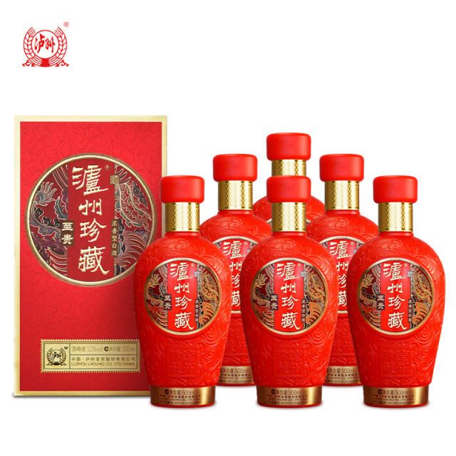 13830462.泸州老窖出品 泸州珍藏至贵 浓香型白酒 500ml*6瓶(整箱装配3个礼袋)