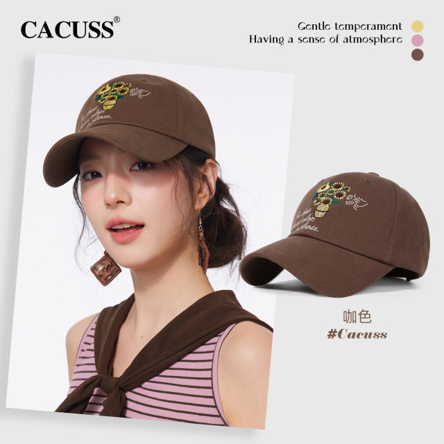 13509499.CACUSS 纯棉油画花朵棒球鸭舌帽