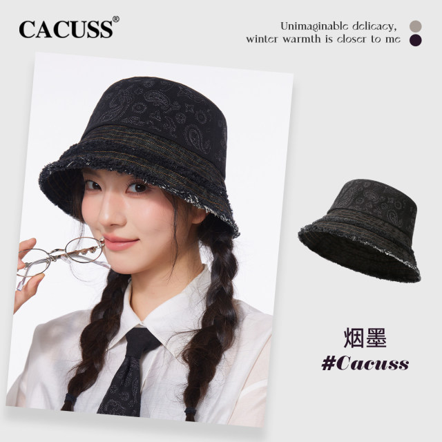 13509356.100%纯棉 CACUSS 牛仔拼接渔夫帽