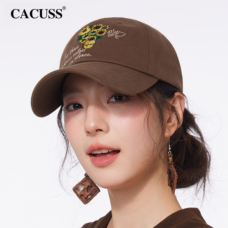 13509499.CACUSS  纯棉油画花朵棒球鸭舌帽