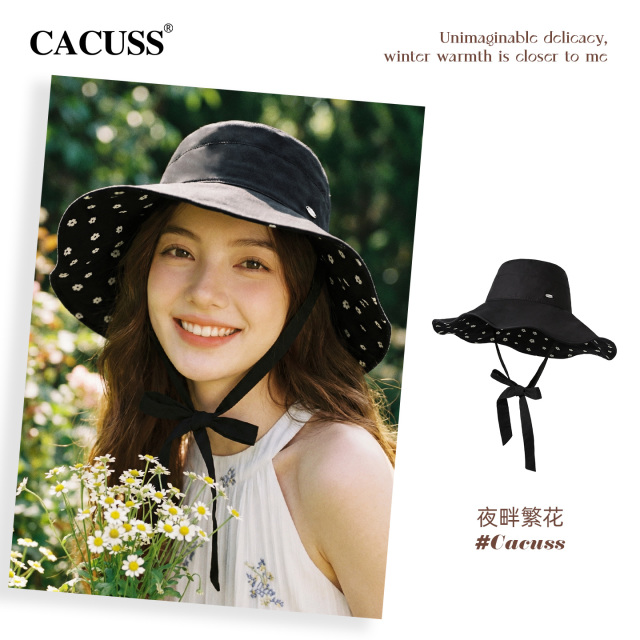 13684597.【CACUSS】碎花大帽檐渔夫帽
