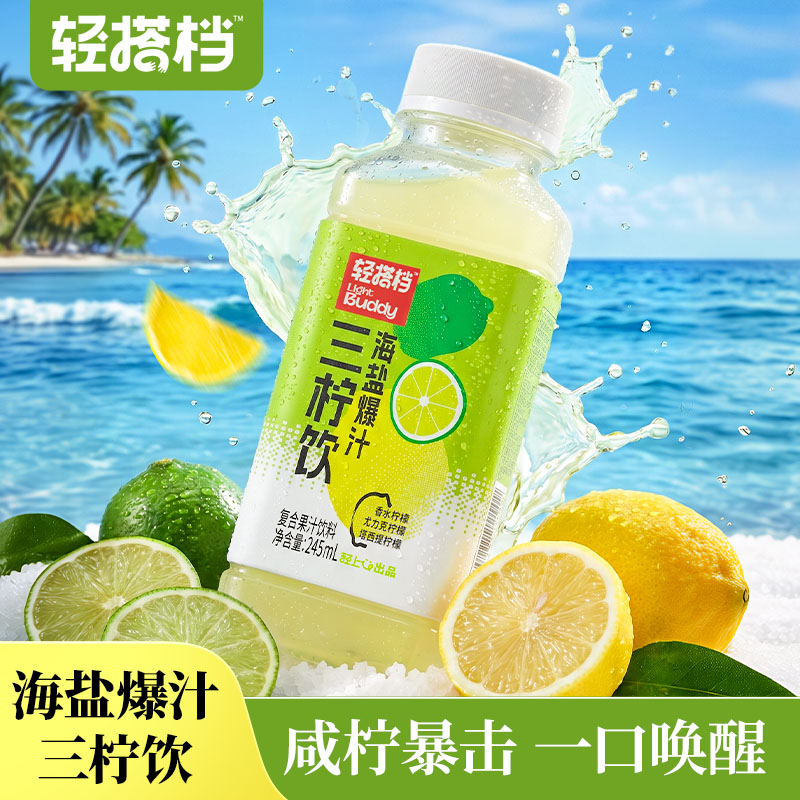13600703.轻上轻搭档海盐三柠饮245ml*10瓶
