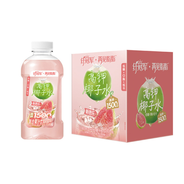 13669070.【送露思同款吸管1个】轻上纤冠军粉芭乐高钾椰子水饮品含NFC椰子水0脂低卡低糖饮料