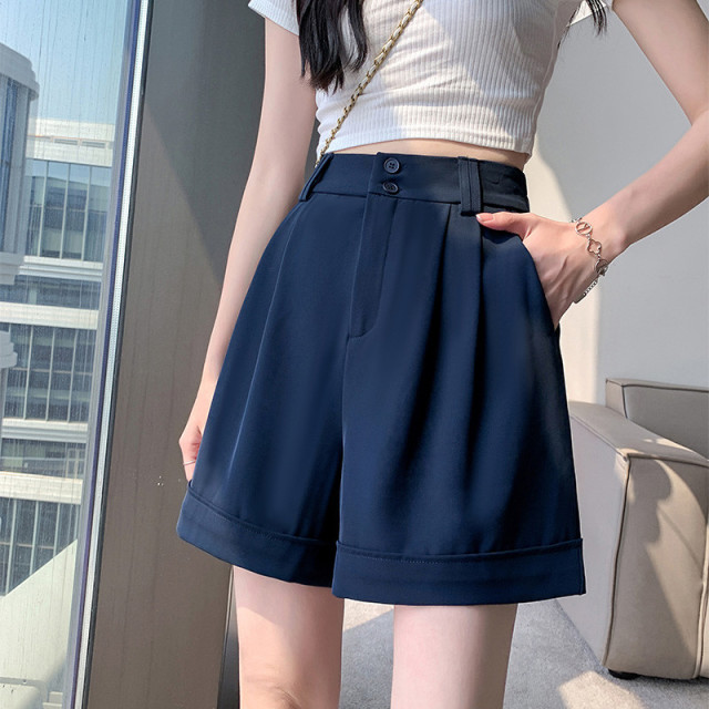 13762585.诗茉琳薄款西装短裤女宽松2026夏季韩版新款显瘦阔腿热裤百搭休闲裤子