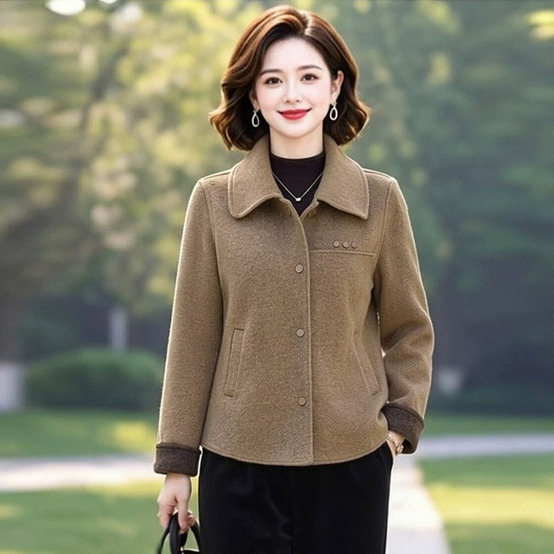 13802203.妈妈装高级感单面呢子时尚外套J8HFYY2663