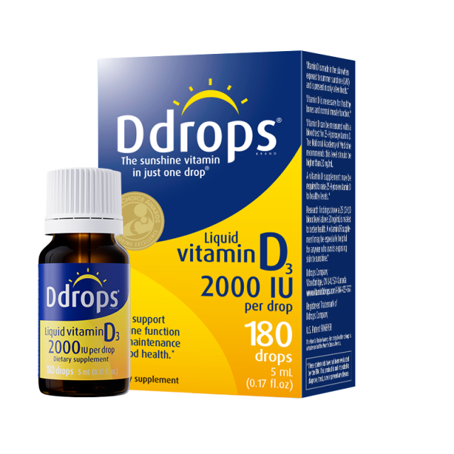 13654302.【单盒】Ddrops 滴卓思成人维生素D3滴剂 2000IU 5ML 50岁以上及严重缺乏者