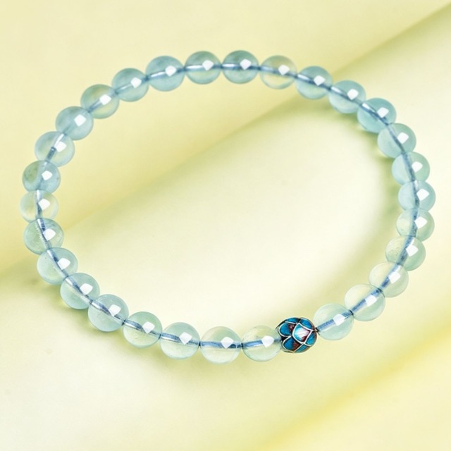 13825679.径山静心莲花海蓝宝手串6mm