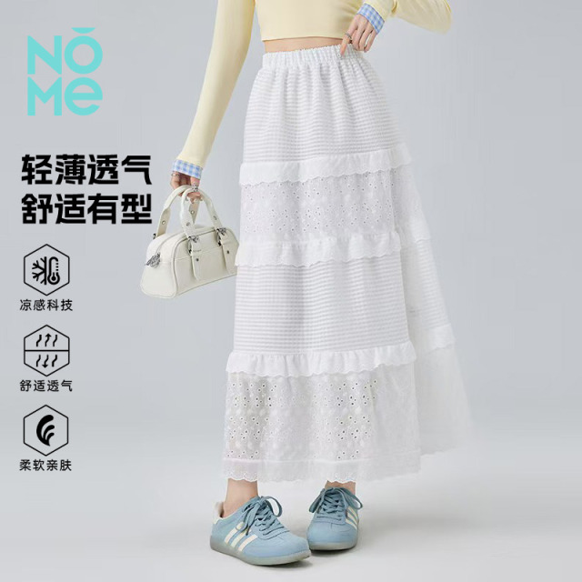 13703393.NOME芭蕾蓬蓬裙子宽松荷叶边半身裙女2026新款夏季薄款设讲感裙 子