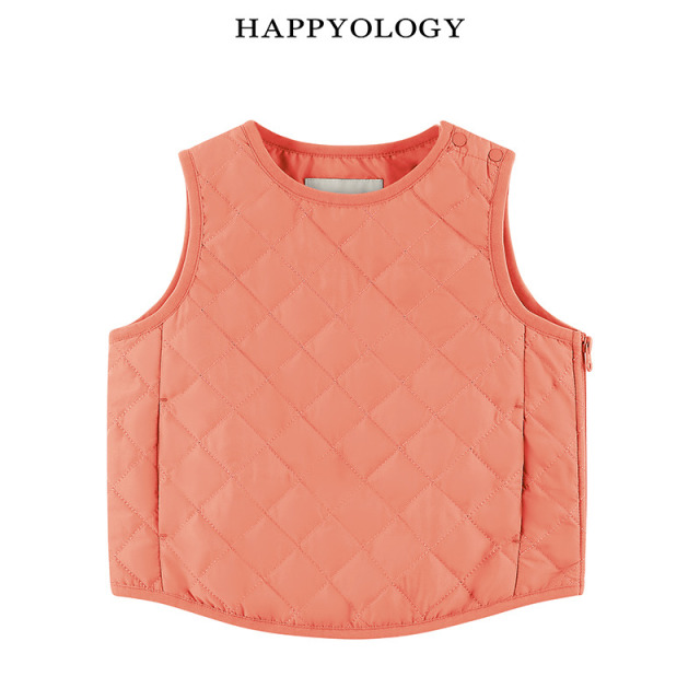 13695326.happyology秋冬新品男女童绗棉马甲