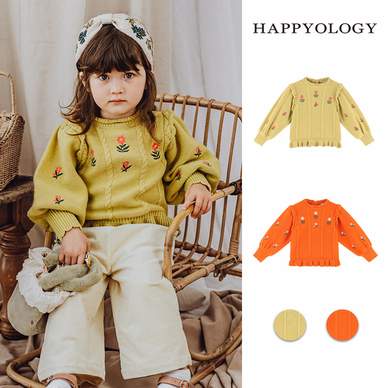 13695297.happyology秋冬新品男女童套头毛衣