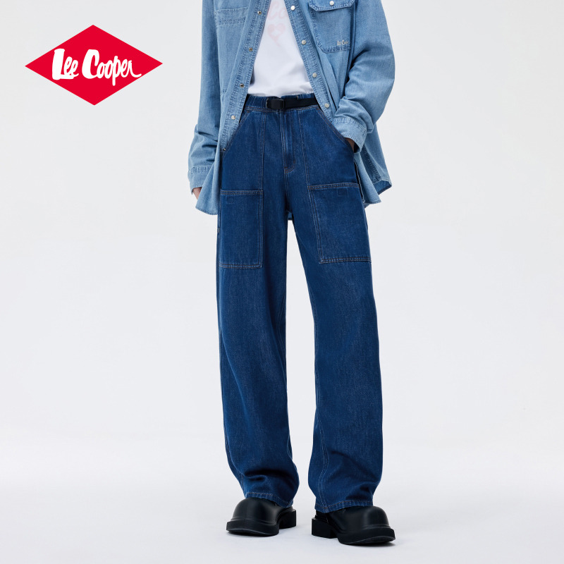 13541128.Lee Cooper 直筒牛仔裤男春季垂感休闲百搭水洗牛仔长裤