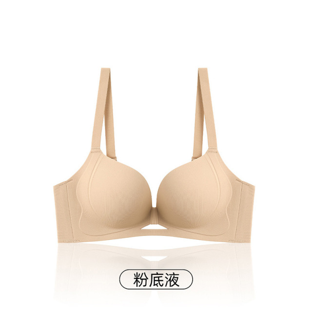 13734741.内衣女聚拢收副乳防下垂小胸显大无钢圈波点无痕上托塑型文胸罩