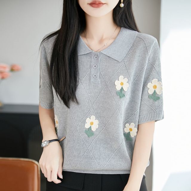 13746053.绒暖享竹节麻POLO灵感上衣短袖