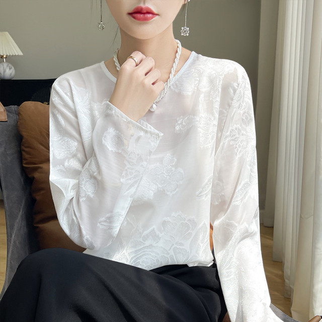13747596.绒暖享国风上衣长袖女新中式上衣圆领提花