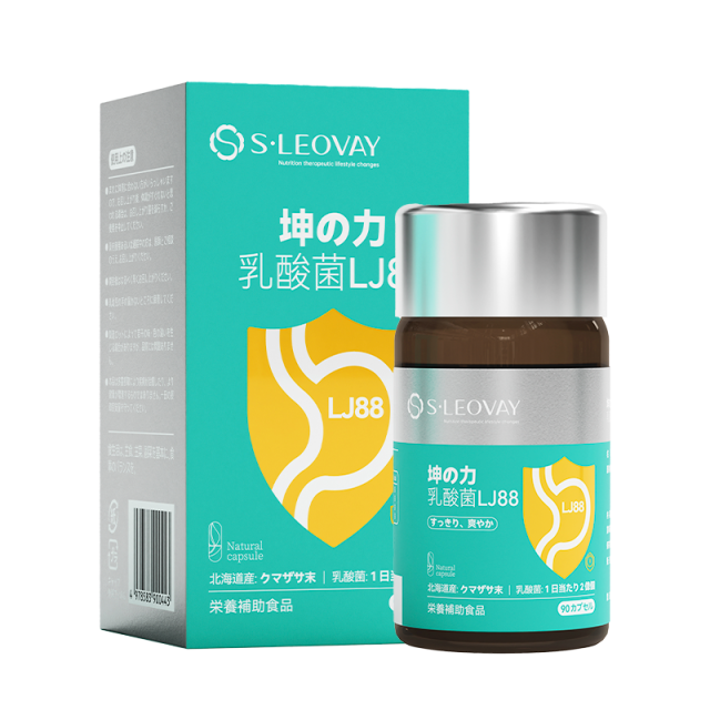 13685398.S.Leovay坤之力 熊笹粉末 乳酸菌LJ88 甘草 90粒/瓶