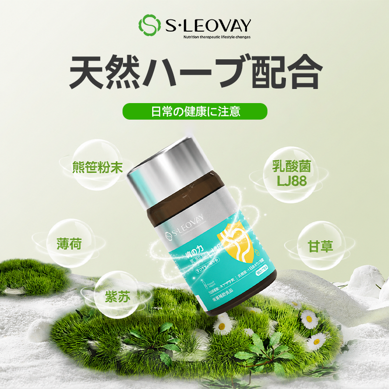 13685398.S.Leovay坤之力 熊笹粉末 乳酸菌LJ88 甘草 90粒/瓶