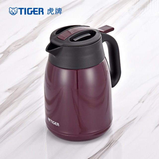 13631155.TIGER虎牌便携式办公家用热水瓶保温壶高档时尚简约压杆水壶PWM-A12C