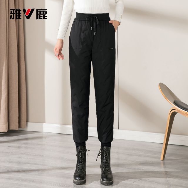 13752036.雅鹿2026 新款 女款羽绒裤 90 白鸭绒外穿休闲束脚裤 高腰显瘦冬季防风不钻绒保暖休闲长裤