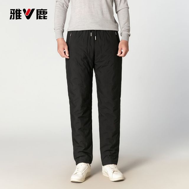 13756208.雅鹿男士羽绒裤 2026 新款 90 白鸭绒松紧腰休闲长裤超轻加厚抗寒外穿裤子