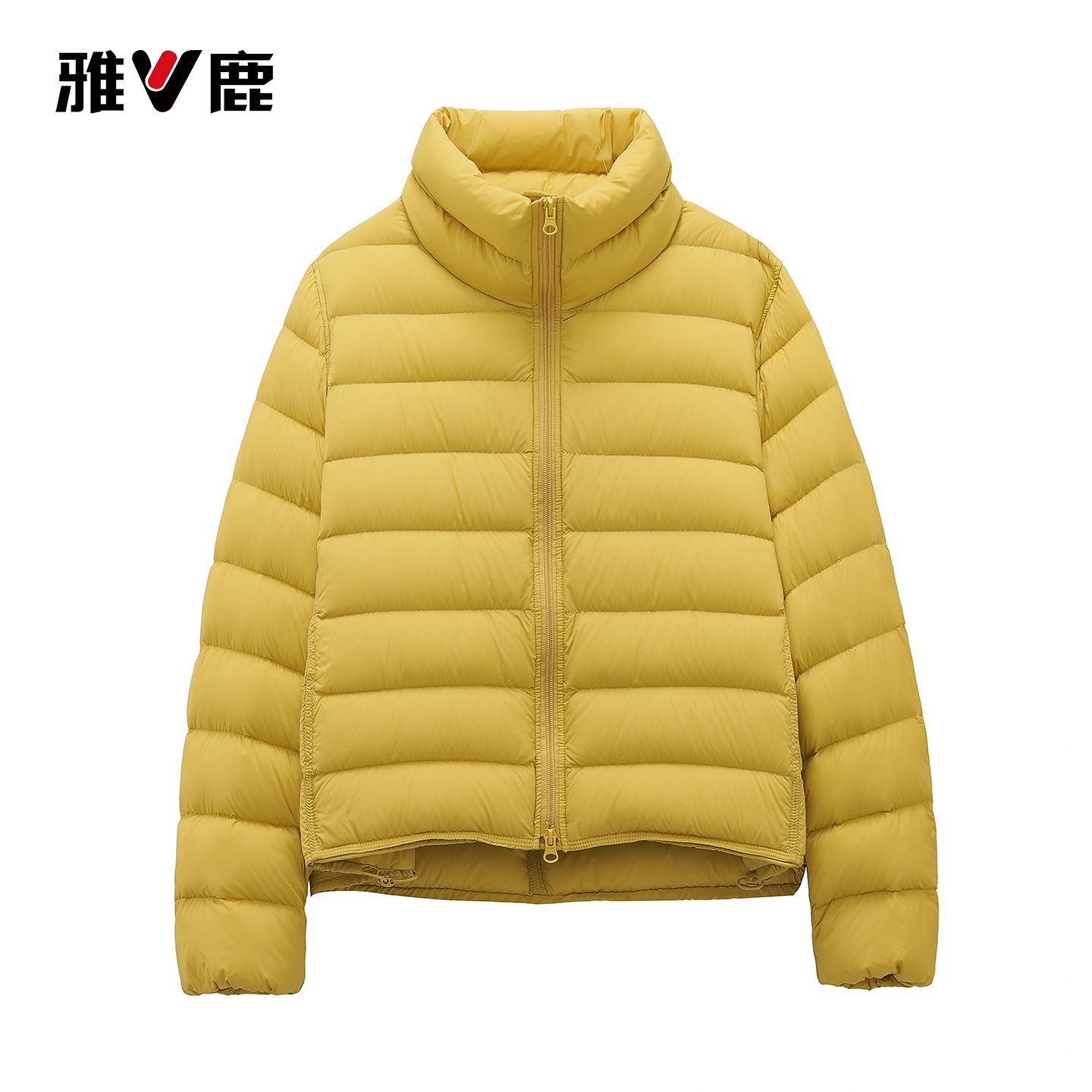 13764698.雅鹿轻薄羽绒服女 2026 冬季短款立领 90 白鸭绒轻便保暖百搭内搭外套