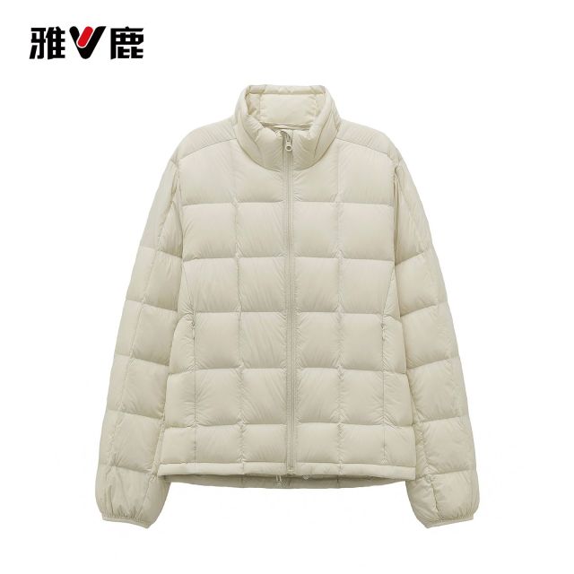 13768450.雅鹿轻薄羽绒服女短款立领 2026 秋冬 90 白鸭绒百搭轻便保暖内胆外套