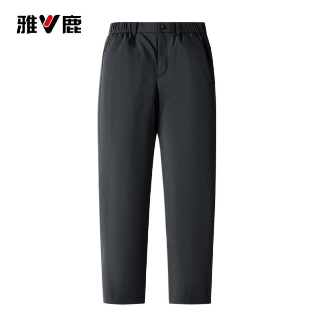 13772780.雅鹿2026 冬季新款 男士商务鹅绒裤 85% 白鹅绒冬季外穿直筒西裤轻盈保暖不钻绒长裤